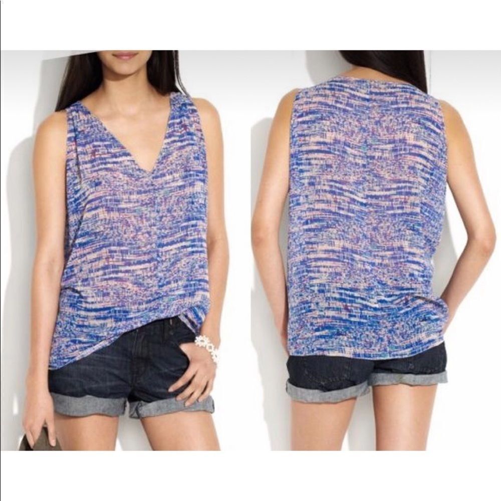 Madewell x Broadway & Broome printed twirl tank.
